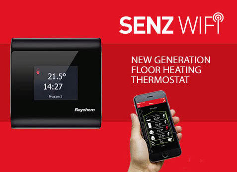 Raychem SENZ WIFI – nowy termostat do ogrzewania podłogowego z ekranem dotykowym